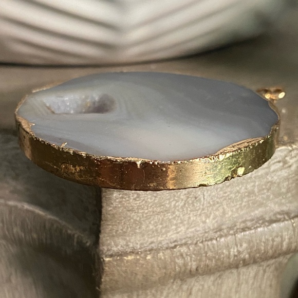 ✨Druzy✨Geode Slice Pendant Rock Stone Lapidary Specimen Necklace Pendant - Picture 6 of 7